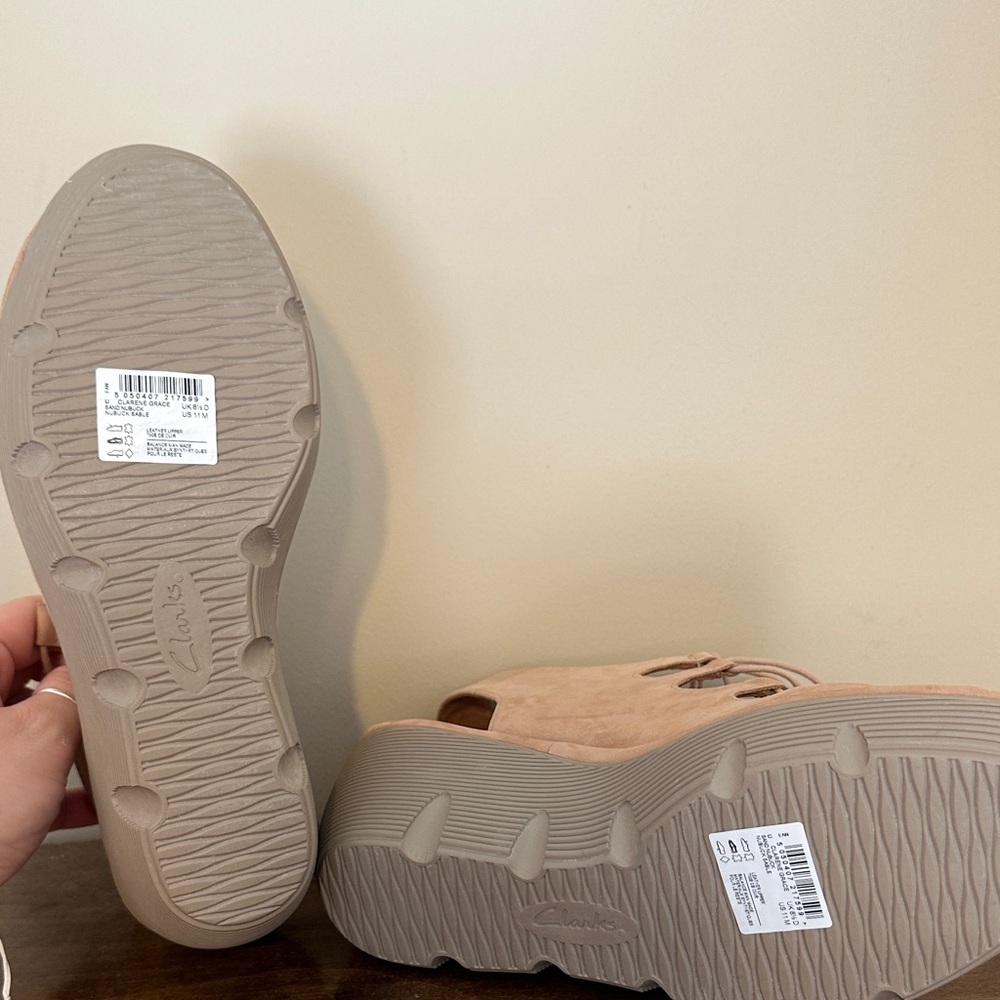 Clarks Blush Lace-Up Sandals - Picture 5 of 5